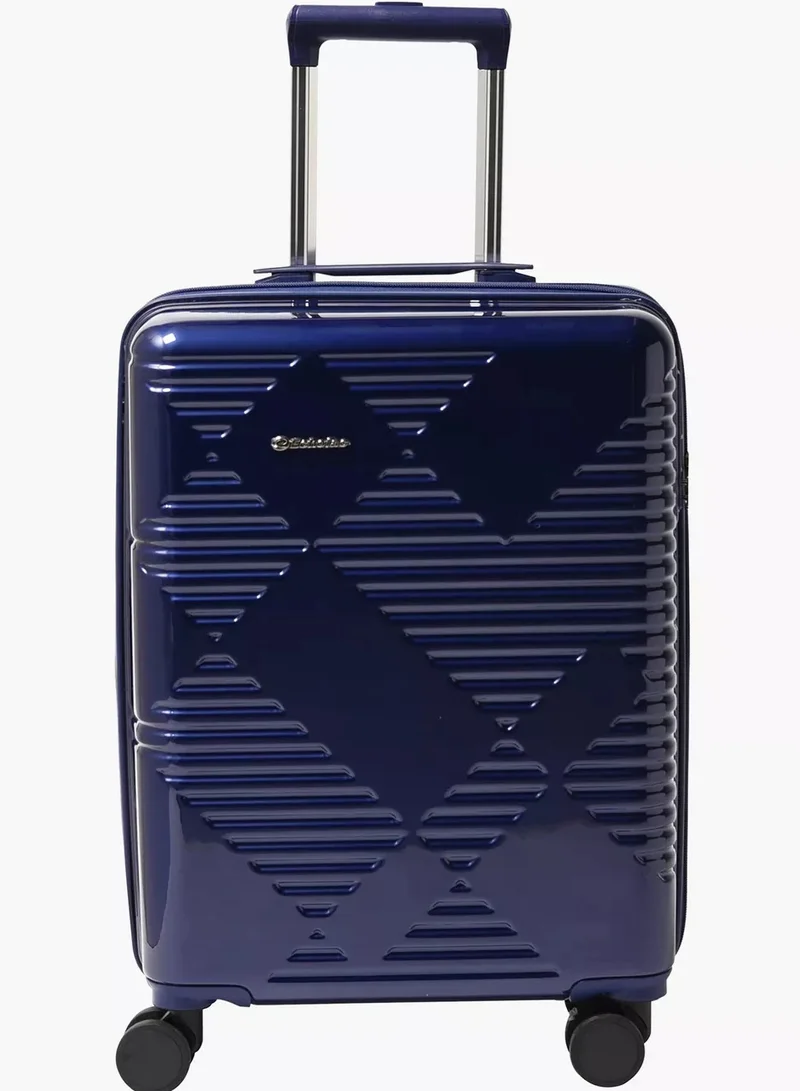 إيكولاك حقيبة ترولي كابينة قابلة للتوسيع 56 سم بعجلات مزدوجة 4 عجلات - أزرق